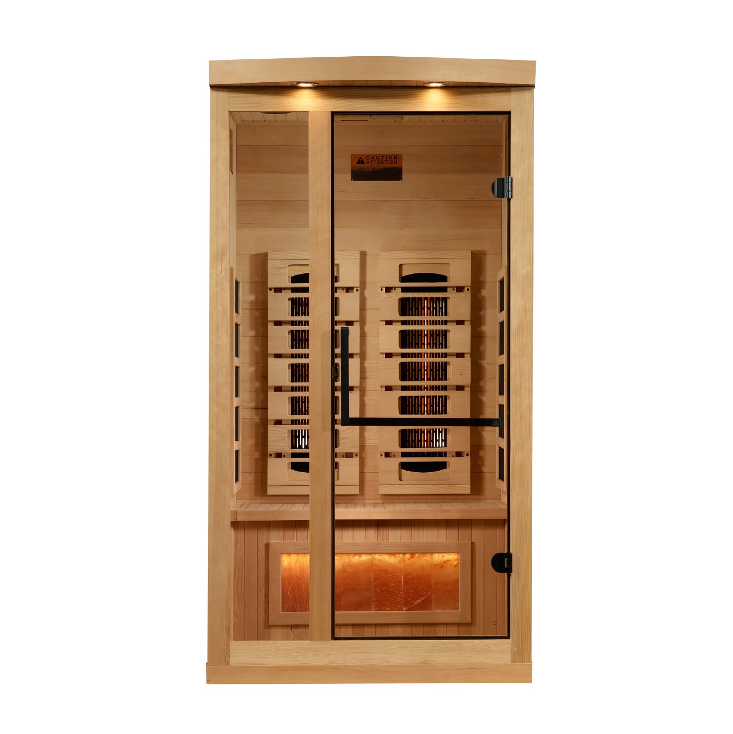 Golden Designs Aurora 1 Person Full Spectrum Infrared Sauna with Himalayan Salt Bar