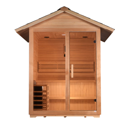 Golden Designs Arlberg 3 Person Traditional Outdoor Steam Sauna