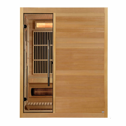Golden Designs Soria 3-Person Full Spectrum Hybrid Sauna - EverVibe Life