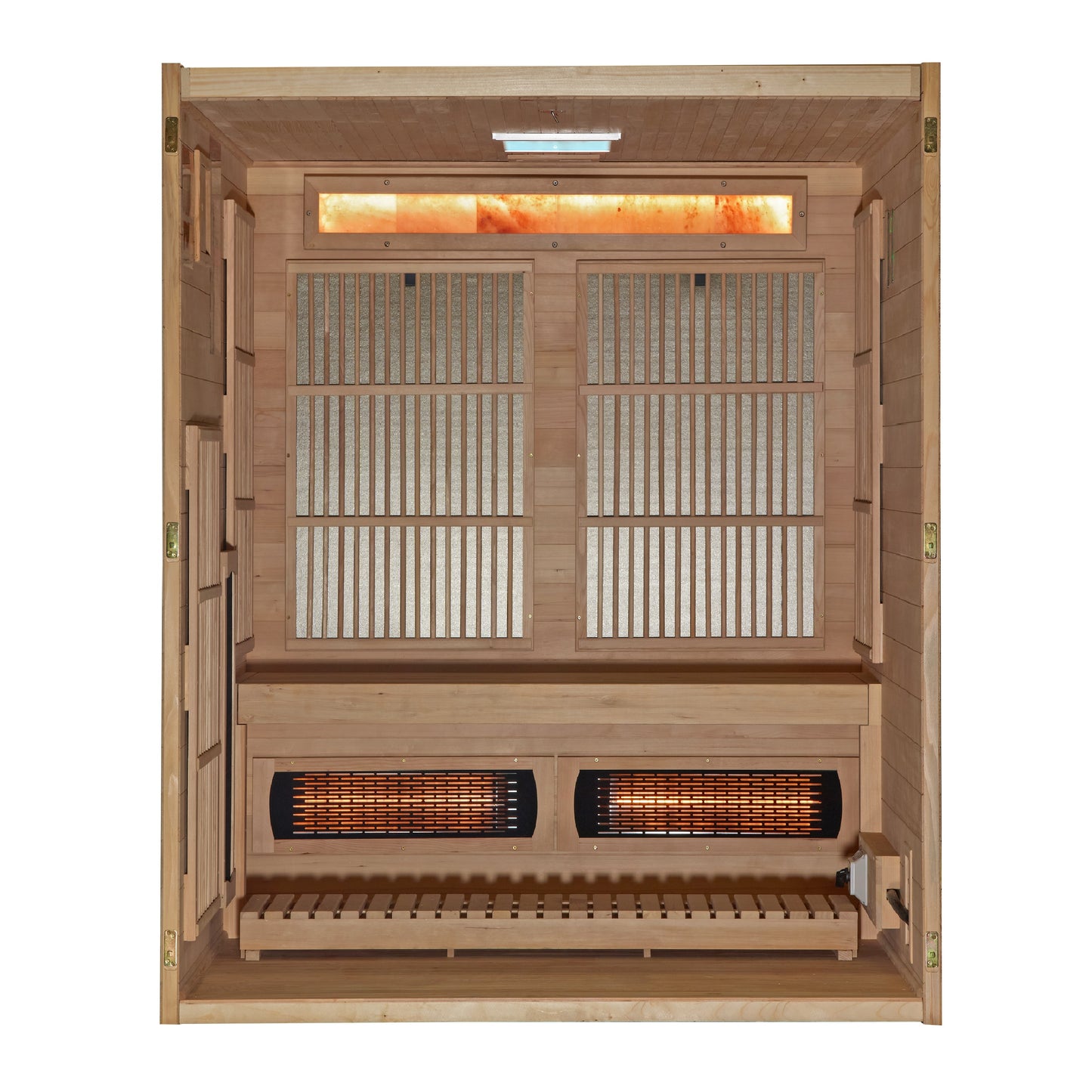 Golden Designs Soria 3 Person Indoor Sauna- Hybrid- Infrared & Traditional