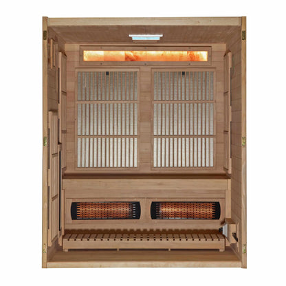 Golden Designs Soria 3-Person Full Spectrum Hybrid Sauna - EverVibe Life