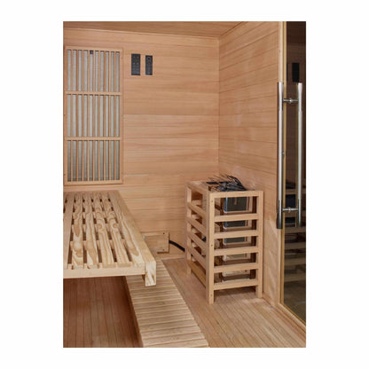 Golden Designs Soria 3-Person Full Spectrum Hybrid Sauna - EverVibe Life