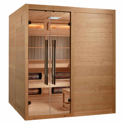 Golden Designs Toledo 6-Person Full Spectrum Hybrid Sauna Sauna Golden Designs 