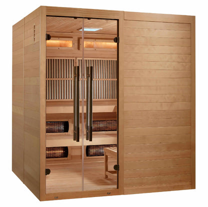 Golden Designs Toledo 6-Person Full Spectrum Hybrid Sauna Sauna Golden Designs 