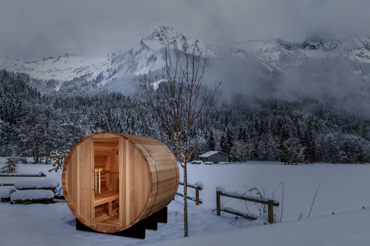 Golden Designs St. Moritz 2 Person Barrel Traditional Sauna