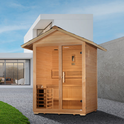 Golden Designs Arlberg 3 Person Traditional Outdoor Steam Sauna