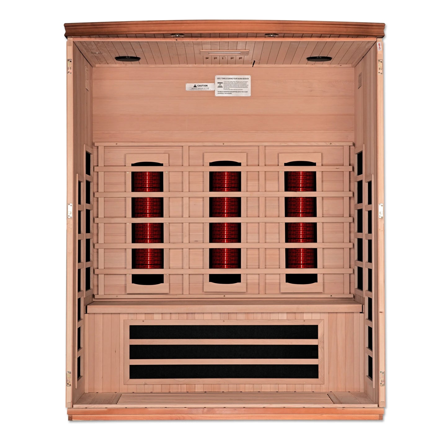 Golden Designs Lugano Edition 3-Person Full Spectrum Infrared Sauna – Canadian Hemlock