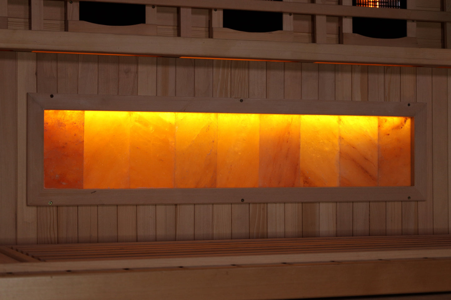 Golden Designs 2-Person Full Spectrum Near Zero EMF Sauna with Himalayan Salt Bar.