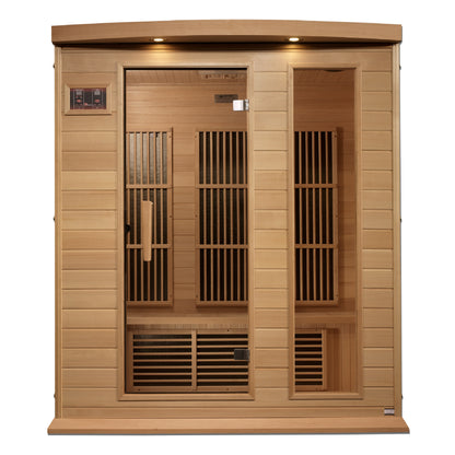 Maxxus Montilemar 3 Person Near Zero EMF FAR Infrared Sauna – Canadian Hemlock