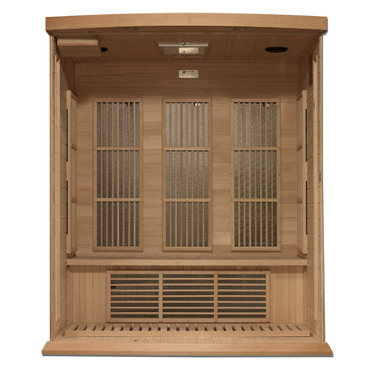 Maxxus Montilemar 3 Person Near Zero EMF FAR Infrared Sauna – Canadian Hemlock