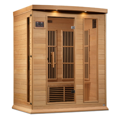 Maxxus Montilemar 3 Person Near Zero EMF FAR Infrared Sauna – Canadian Hemlock