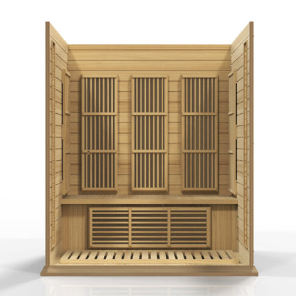 Maxxus Montilemar 3 Person Low EMF Far IR Sauna in Hemlock