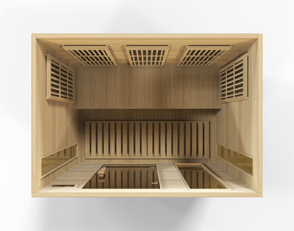 Maxxus Montilemar 3 Person Low EMF Far IR Sauna in Hemlock