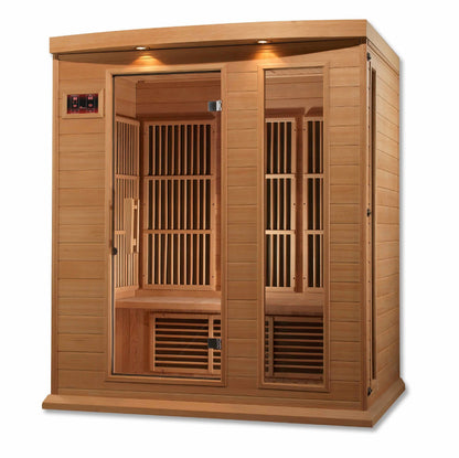 Maxxus 3-Person Low EMF FAR Infrared Sauna (Canadian Hemlock) - EverVibe Life