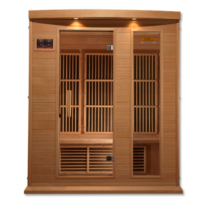 Maxxus Montilemar 3 Person Low EMF Far IR Sauna in Hemlock
