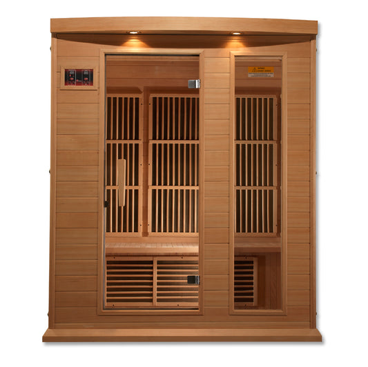 Maxxus Montilemar 3 Person Low EMF Far IR Sauna in Hemlock