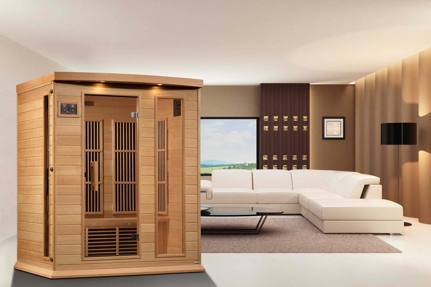 Maxxus 3-Person Low EMF FAR Infrared Sauna (Canadian Hemlock) - EverVibe Life
