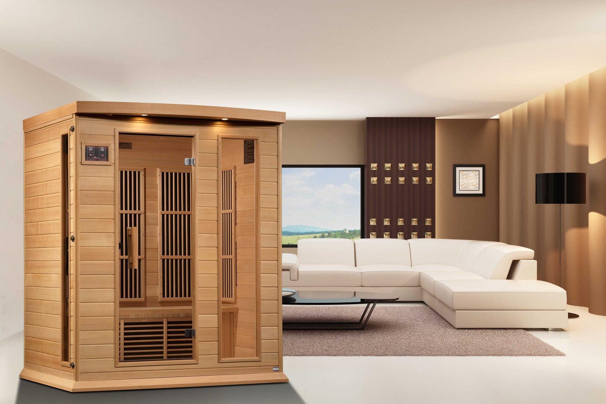 Maxxus 3-Person Low EMF FAR Infrared Sauna (Canadian Hemlock) - EverVibe Life
