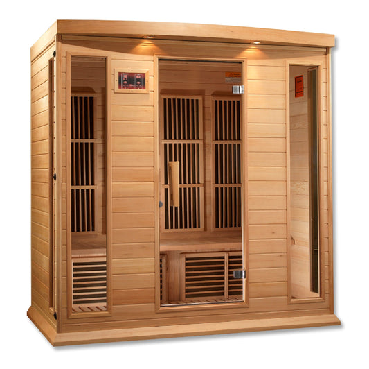 Golden Designs  Maxxus Low EMF FAR Infrared Sauna Canadian Hemlock