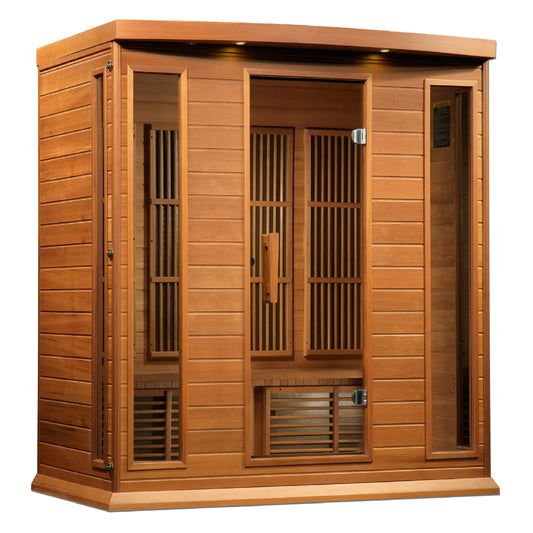 Maxxus Low EMF FAR Infrared 4-Person Sauna Canadian Red Cedar