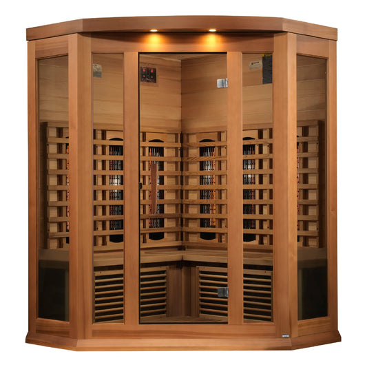 Golden Designs CED Maxxus 3 Person Full Spectrum Infrared Sauna – Canadian Red Cedar
