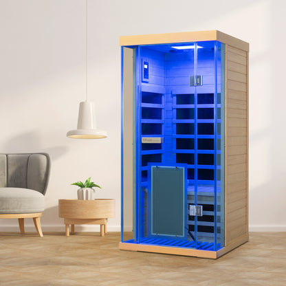 WizzaSaunas SH01 1-Person Full Spectrum Infrared Sauna (Hemlock)