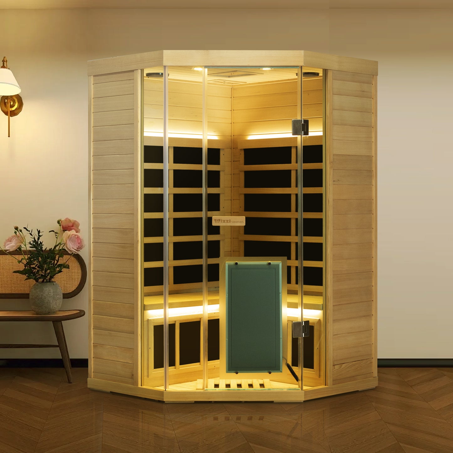 WizziSauna SH07 2-3 Person Full Spectrum Infrared Sauna (Hemlock)