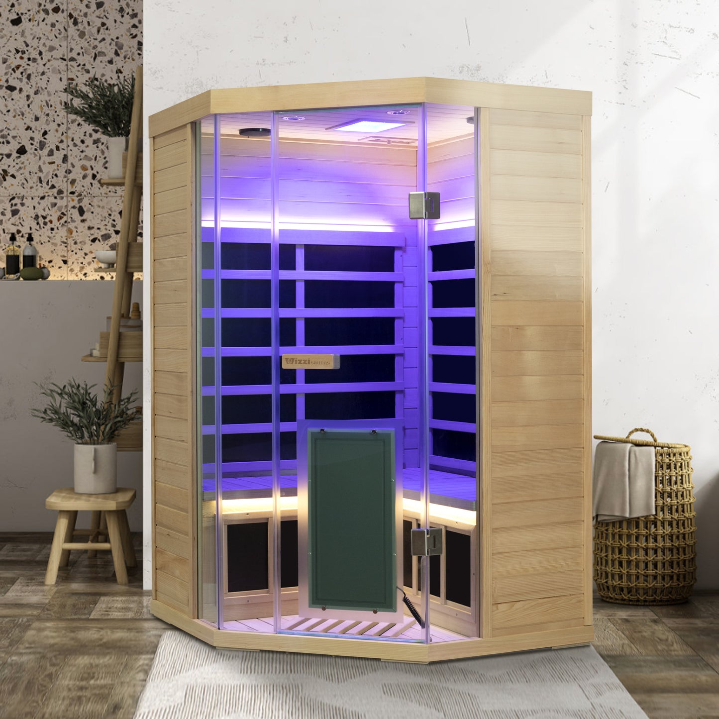 WizziSauna SH07 2-3 Person Full Spectrum Infrared Sauna (Hemlock)