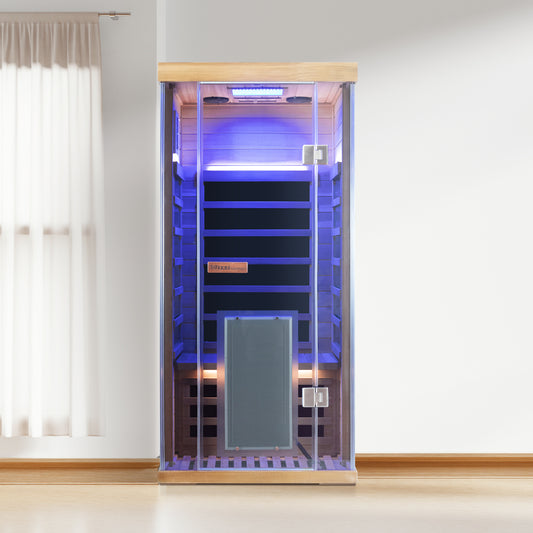 WizziSauna SR01 1-Person Full Spectrum Infrared Sauna (Red Cedar)