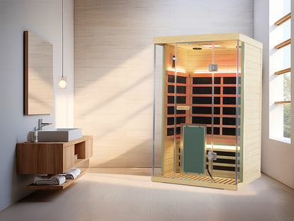 WizziSauna SH02 2-Person Full Spectrum Infrared Sauna (Hemlock)