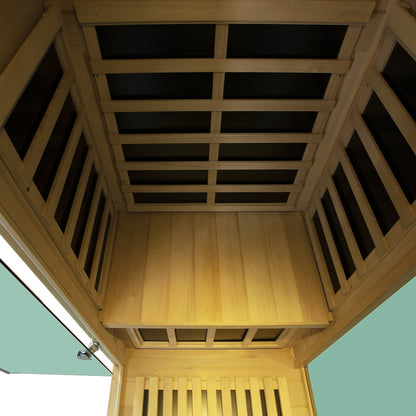WizziSaunas 909 MHX-R 1-Person Full Spectrum Infrared Sauna (Hemlock)