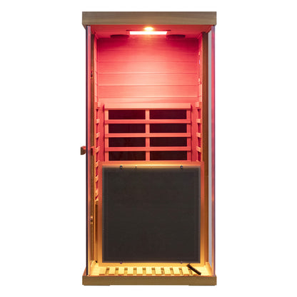 WizziSaunas MRX-L (Left door) 1 person full spectrum Infrared Sauna (Red Cedar)