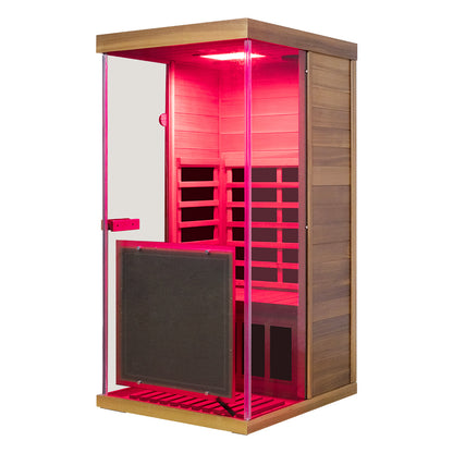 WizziSaunas MRX-L (Left door) 1 person full spectrum Infrared Sauna (Red Cedar)