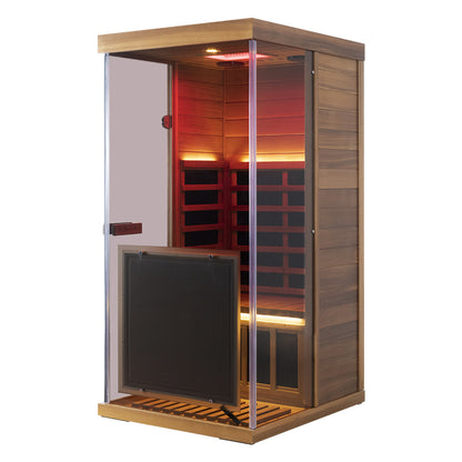 WizziSaunas MRX-L (Left door) 1 person full spectrum Infrared Sauna (Red Cedar)