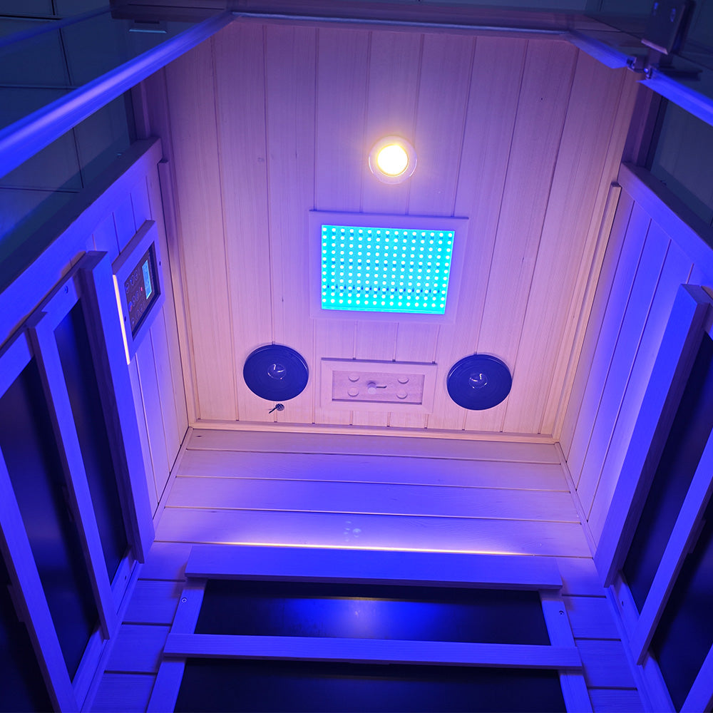 WizzaSaunas SH01 1-Person Full Spectrum Infrared Sauna (Hemlock)