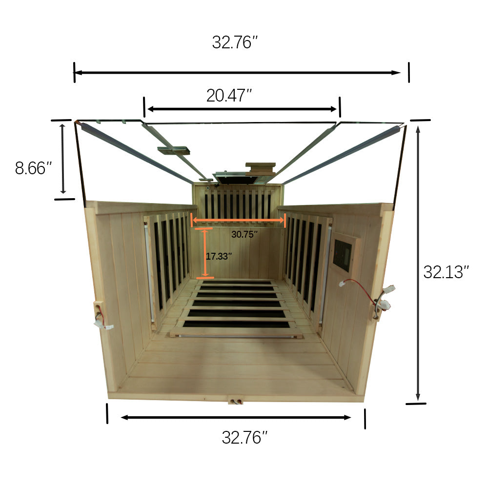 WizzaSaunas SH01 1-Person Full Spectrum Infrared Sauna (Hemlock)