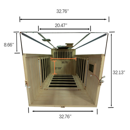 WizzaSaunas SH01 1-Person Full Spectrum Infrared Sauna (Hemlock)