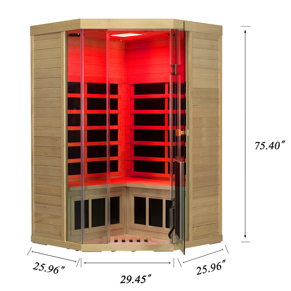 WizziSauna SH07 2-3 Person Full Spectrum Infrared Sauna (Hemlock)