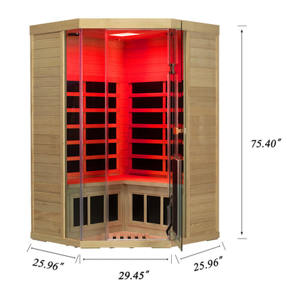 WizziSauna SH07 2-3 Person Full Spectrum Infrared Sauna (Hemlock)