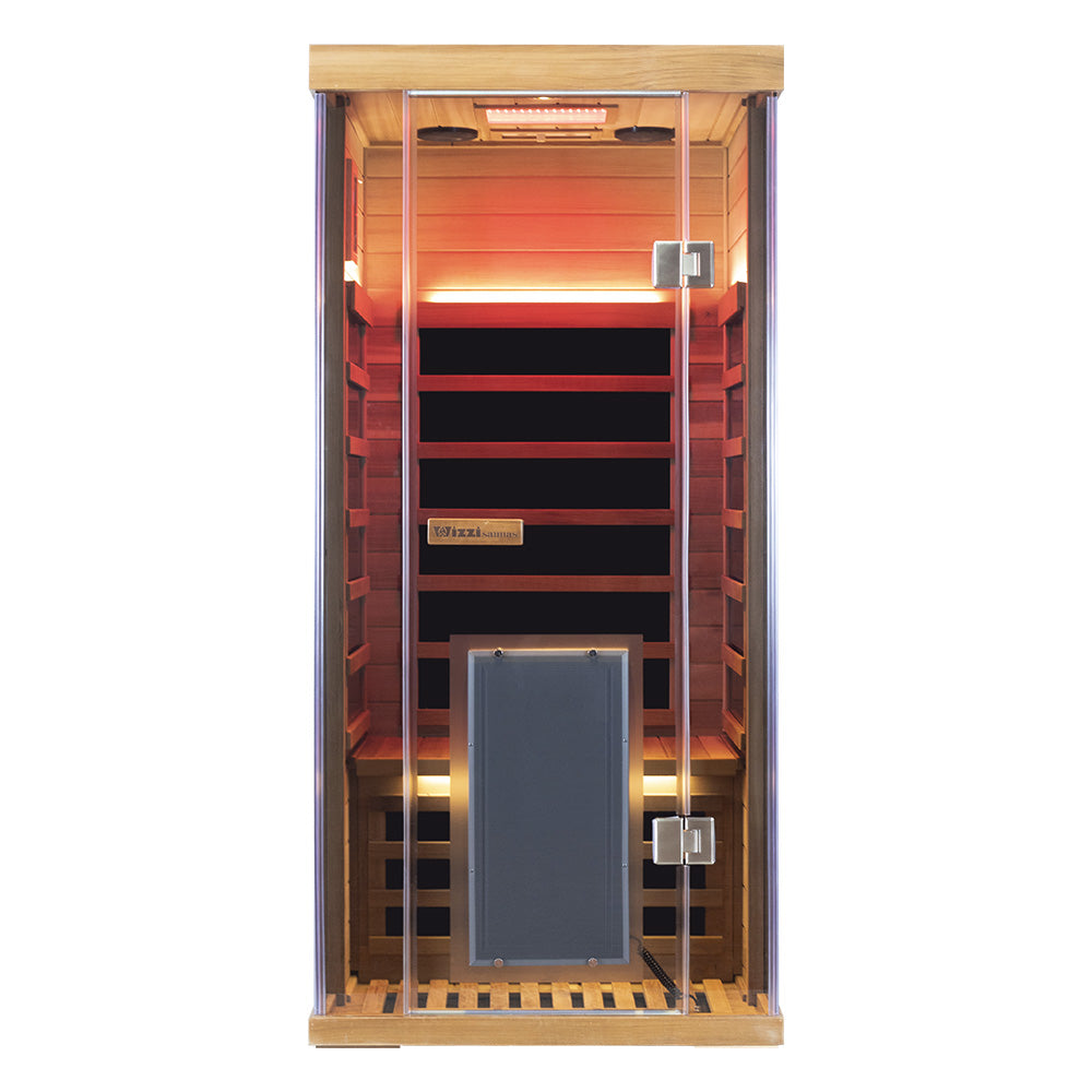 WizziSauna SR01 1-Person Full Spectrum Infrared Sauna (Red Cedar)