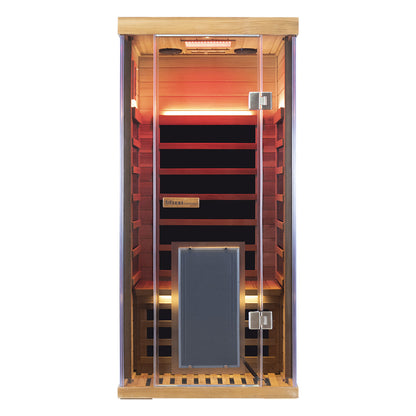 WizziSauna SR01 1-Person Full Spectrum Infrared Sauna (Red Cedar)