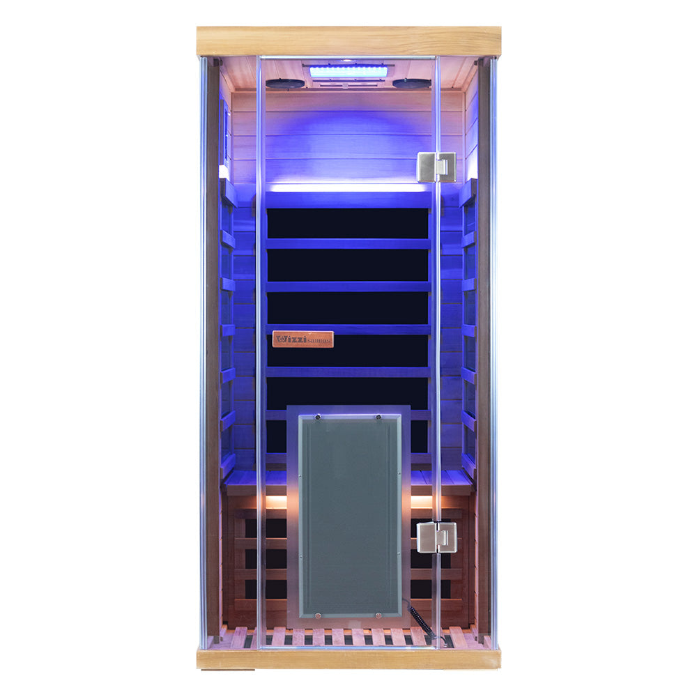 WizziSauna SR01 1-Person Full Spectrum Infrared Sauna (Red Cedar)