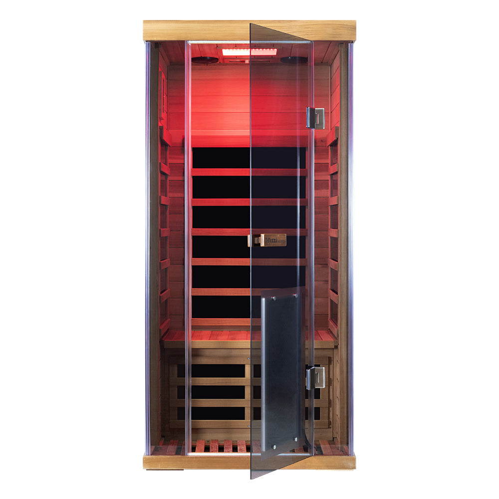 WizziSauna SR01 1-Person Full Spectrum Infrared Sauna (Red Cedar)