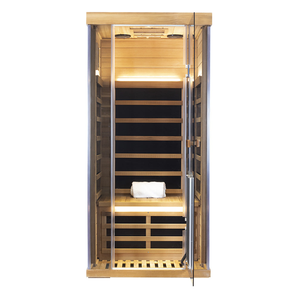 WizziSauna SR01 1-Person Full Spectrum Infrared Sauna (Red Cedar)