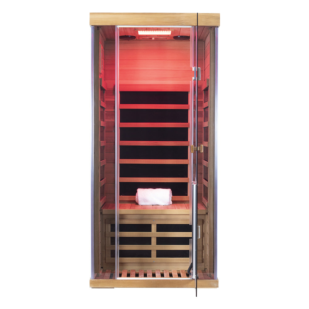 WizziSauna SR01 1-Person Full Spectrum Infrared Sauna (Red Cedar)