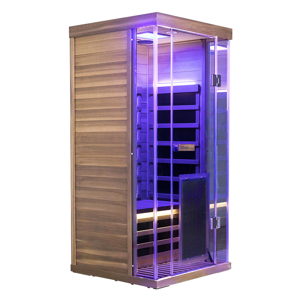 WizziSauna SR01 1-Person Full Spectrum Infrared Sauna (Red Cedar)