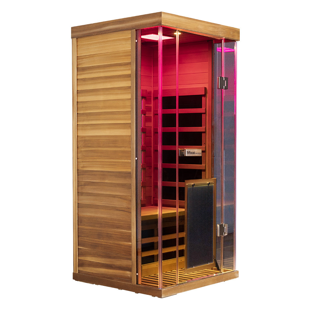 WizziSauna SR01 1-Person Full Spectrum Infrared Sauna (Red Cedar)