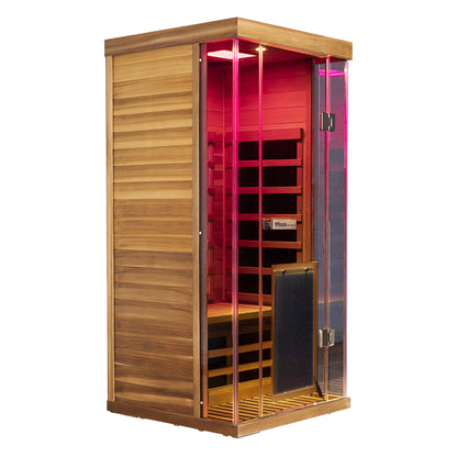 WizziSauna SR01 1-Person Full Spectrum Infrared Sauna (Red Cedar)