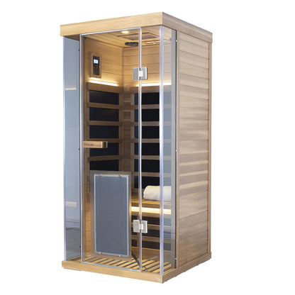 WizziSauna SR01 1-Person Full Spectrum Infrared Sauna (Red Cedar)