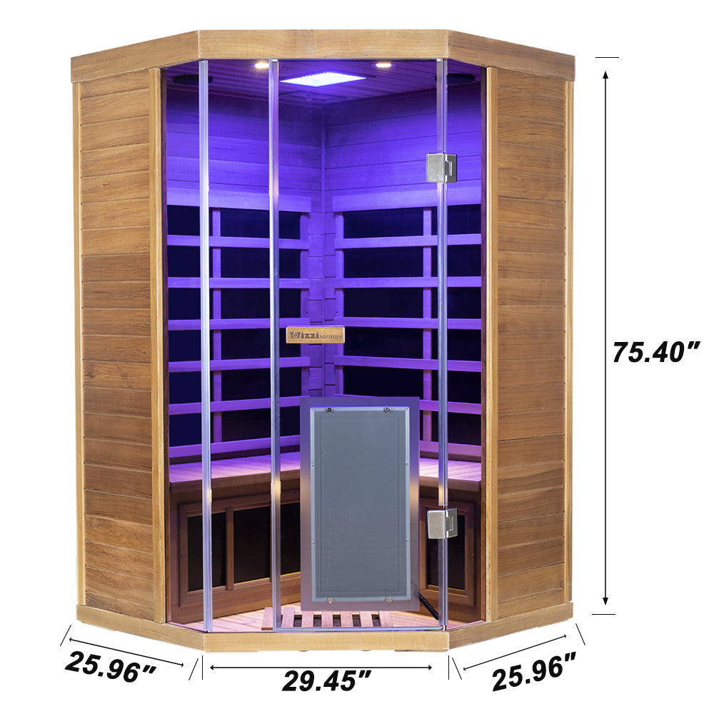 WizziSaunas SR07 2-3 Person Full Spectrum Infared Sauna